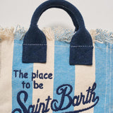 Borsa donna Vanity Mini a righe celeste VANITYMINI 03300H MC2 SAINT BARTH 