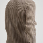 Cardigan uomo a coste tortora W25139 87 RRD 