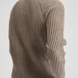 Cardigan uomo a coste tortora W25139 87 RRD 