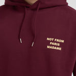 Felpa uomo con cappuccio bordeaux HO162 CO127WINE DROLE DE MONSIEUR 