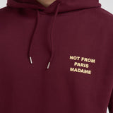 Felpa uomo con cappuccio bordeaux HO162 CO127WINE DROLE DE MONSIEUR 