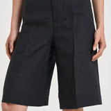 Bermuda donna in lino nero JOSEPHINE 10 BRIGLIA 