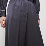 Pantaloni donna in raso blu P04052 6638061 PESERICO 