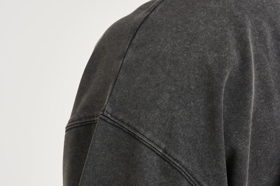 Felpa uomo grigio con stampa HIMARIYU WASHEDBLACK DON'T WASTE CULTURE 