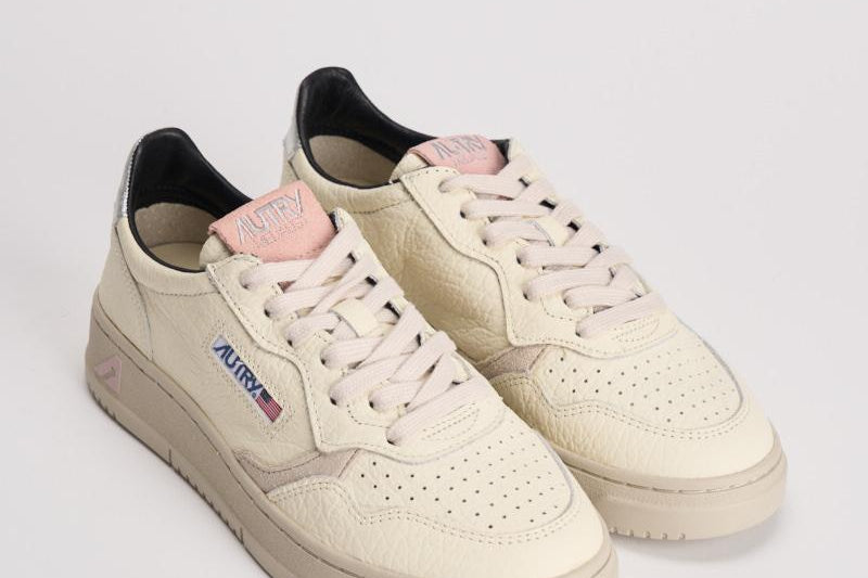 Sneakers donna Medalist panna, argento e rosa AULW LE18 AUTRY 
