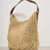 Borsa donna Meva in rafia chiara MEVA TEA IBELIV 