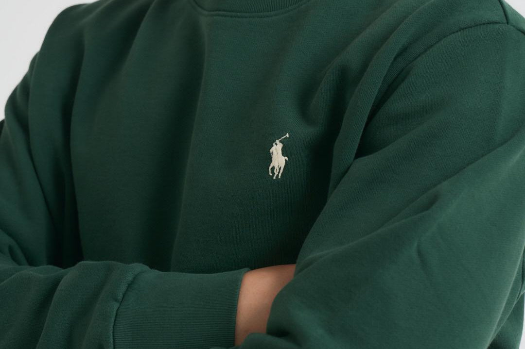 Felpa girocollo uomo verde 710916689 033 RALPH LAUREN 