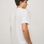 T-shirt uomo girocollo bianca con stampa SAVEFORCAR 01NEB MC2 SAINT BARTH 
