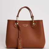 Borsa a mano donna in pelle marrone EW000361 AF12036M6030 EMPORIO ARMANI 