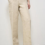 Pantalone donna in lino beige D232290 BETULLA004 P.a.r.o.s.h. 