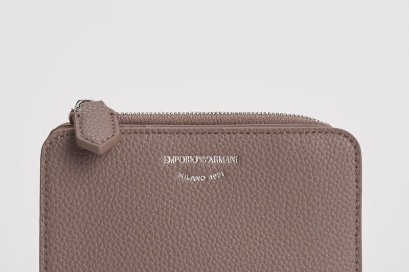 Portafoglio donna tortora con logo EW000369 AF11953U6192 EMPORIO ARMANI 