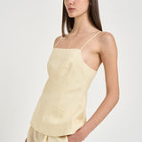 Top donna in lino burro S6SN04 A41 SEMICOUTURE 