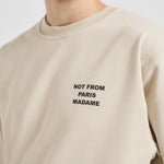 Felpa uomo girocollo ecru SW149 CO127MT DROLE DE MONSIEUR 