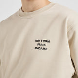 Felpa uomo girocollo ecru SW149 CO127MT DROLE DE MONSIEUR 