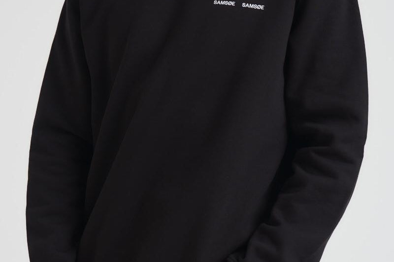 Felpa uomo girocollo nera M00018103 BLACK SAMSØE SAMSØE 