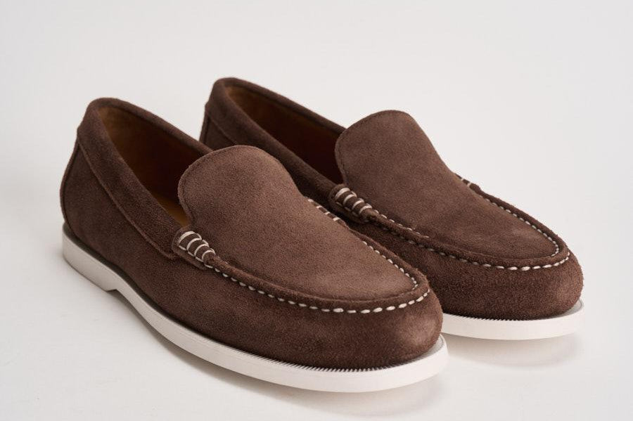 Mocassino uomo in suede marrone 803P09766 001 RALPH LAUREN 