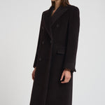 Cappotto donna doppiopetto marrone scuro JOLECC E30004MORO TAGLIATORE 