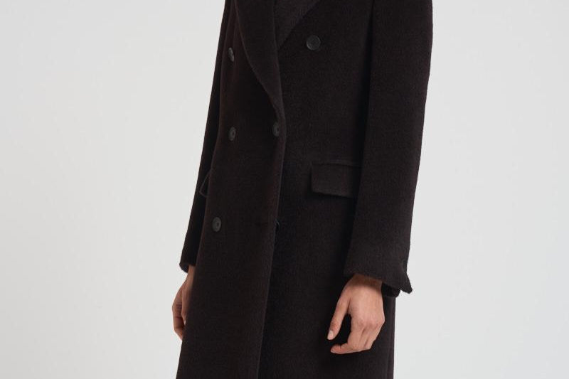 Cappotto donna doppiopetto marrone scuro JOLECC E30004MORO TAGLIATORE 