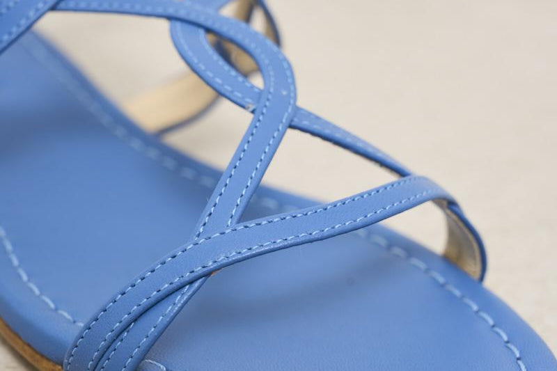 Sandali donna denim blu W46  EMANUELA CARUSO CAPRI 