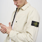 Camicia uomo panna con zip 1200032 S00WNV0195 STONE ISLAND 