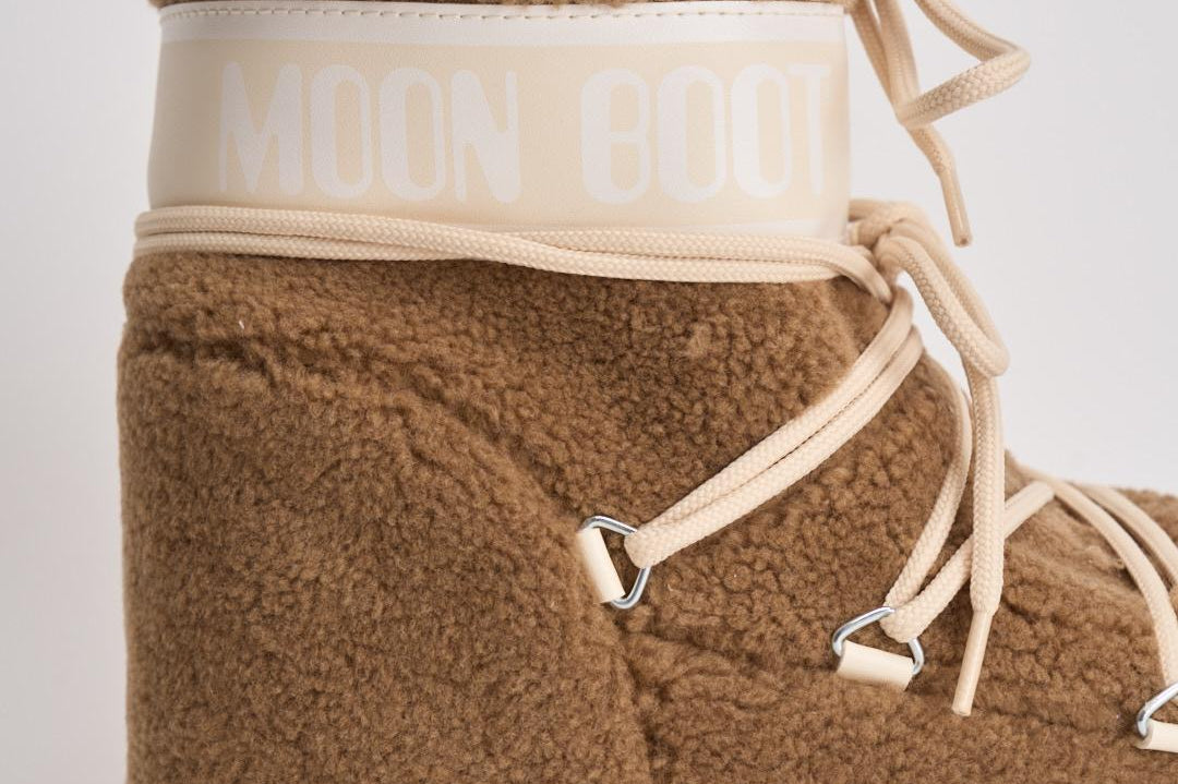 Stivale donna Icon Low in Teddy cammello 1409700 M047CAMEL MOON BOOT 