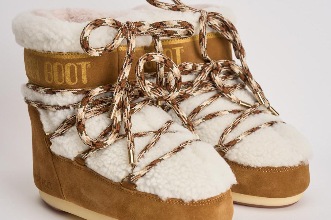 Stivale donna da neve cammello e bianco 1409580 MA03WHISKYOFFWHITE MOON BOOT 