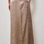 Gonna donna lunga satinata tortora 31125 8934 FILIPPA K 