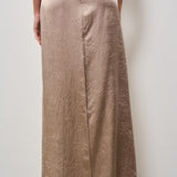 Gonna donna lunga satinata tortora 31125 8934 FILIPPA K 