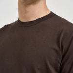 T-shirt uomo girocollo in maglia marrone 300421 170 KANGRA 