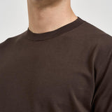 T-shirt uomo girocollo in maglia marrone 300421 170 KANGRA 