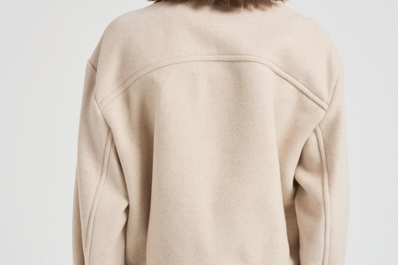 Cappotto donna Hanis corto panna MA0267FB B1D03I23EC ISABEL MARANT 