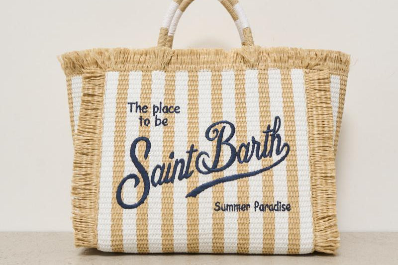 Borsa donna Colette in rafia a righe COLETTESTR 04474H MC2 SAINT BARTH 