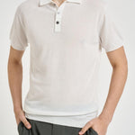 Polo uomo in maglia bianca M060526 102 ACCADEMIE TESSILI 