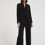 Blazer donna monopetto in cady nero LINZ 001 MAX MARA STUDIO 