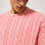 Maglia uomo a treccia rosa 710965867 004 RALPH LAUREN 
