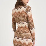 Abito midi donna multicolor marrone IMANY 01846L MC2 SAINT BARTH 