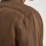 Camicia uomo in lino marrone 710968915 500 RALPH LAUREN 