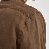 Camicia uomo in lino marrone 710968915 500 RALPH LAUREN 
