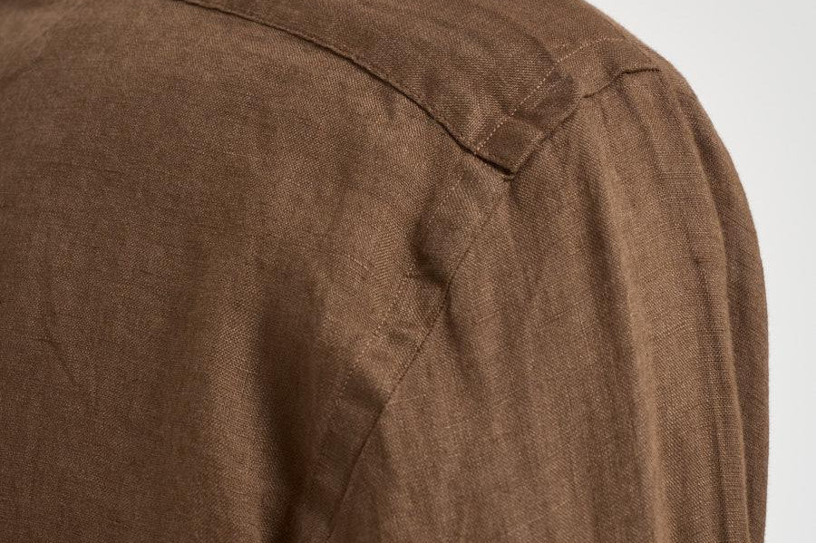 Camicia uomo in lino marrone 710968915 500 RALPH LAUREN 