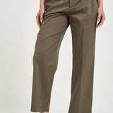 Pantalone donna dritto verde SERENA CROP UB1465XARMY BERWICH 