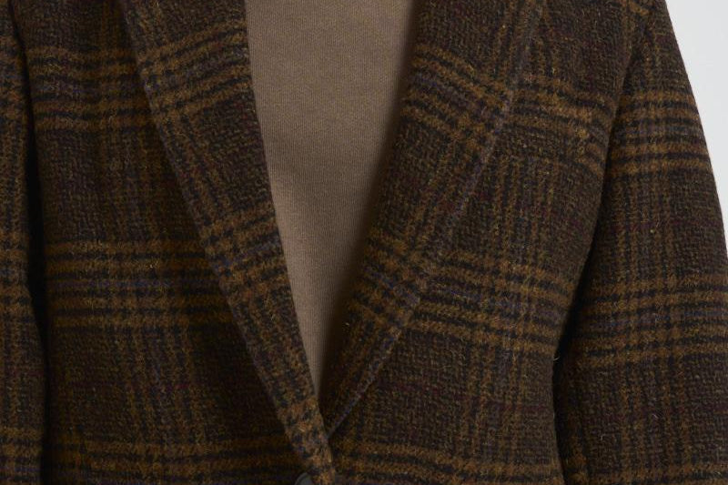 Giacca donna Gesina a quadri marrone VE0522FB C3D02E67KI MARANT ETOILE 