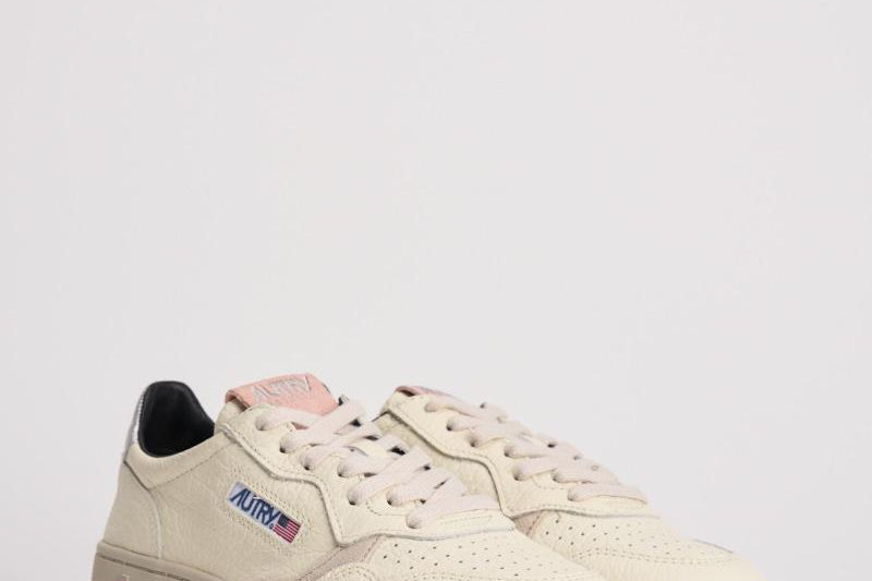 Sneakers donna Medalist panna, argento e rosa AULW LE18 AUTRY 
