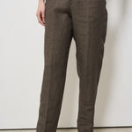 Pantalone donna marrone melange ALICEL LM104BROWN BERWICH 