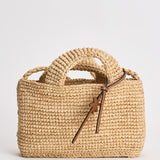 Borsa donna in rafia naturale ecru V8.8EW NATURAL MANEBI' 