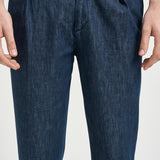 Pantalone uomo denim doppia pinces BELLOD 30010461 BRIGLIA 
