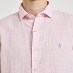 Camicia uomo rosa in misto lino e cotone 710B16700 002 RALPH LAUREN 