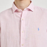 Camicia uomo rosa in misto lino e cotone 710B16700 002 RALPH LAUREN 
