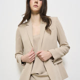 Blazer donna monopetto sabbia D420220 PANTY25003 P.a.r.o.s.h. 