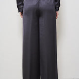Pantaloni donna in raso blu P04052 6638061 PESERICO 