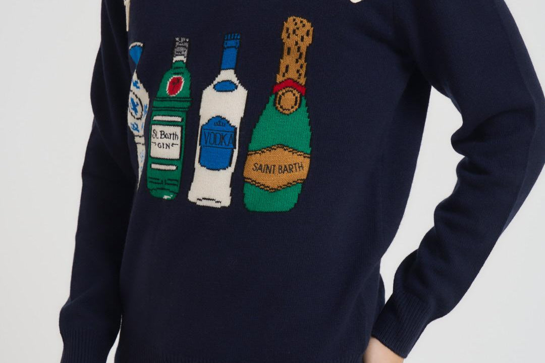 Maglia uomo girocollo Grand Slam blu HERON GDSLAM61EMB MC2 SAINT BARTH 